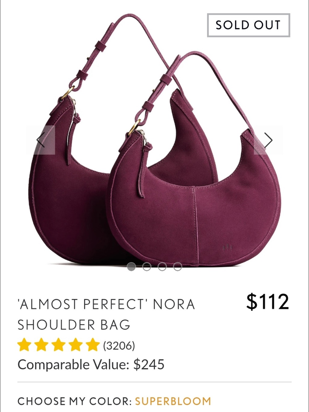 Large Nora Shoulder Bag - Superbloom Purple